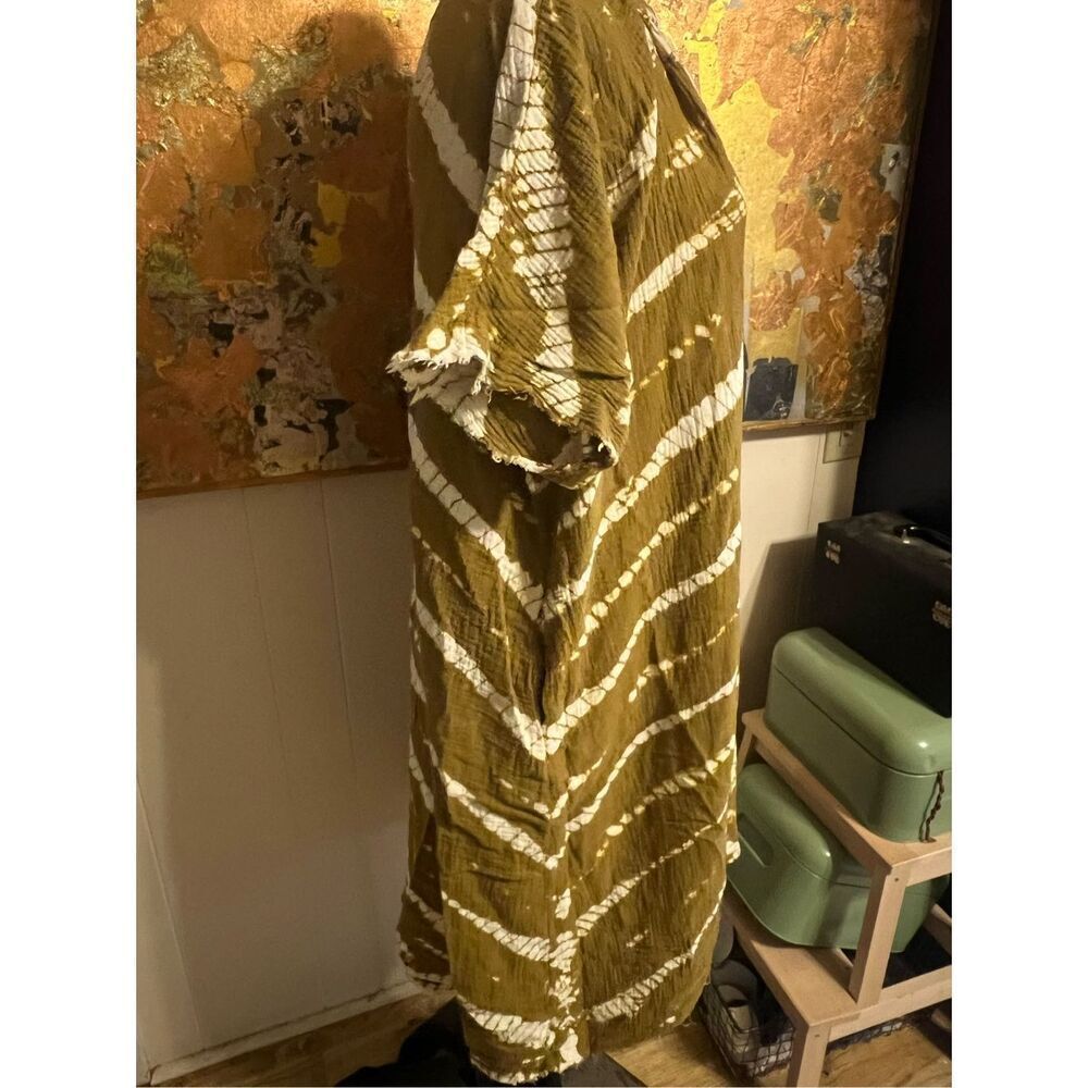Young Fabulous & Broke YFB BOHEMIAN 100% Cotton Tie Dyed Maxi Kaftan Dress Resor - Picture 3 of 9